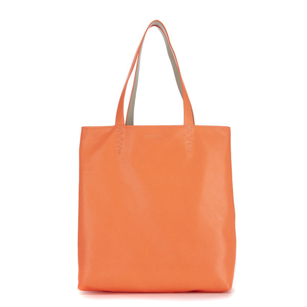 Paul's Boutique Amelie Colour Block Shopper Tote Bag - Taupe/Neon Orange