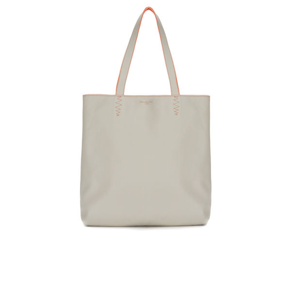 Paul's Boutique Amelie Colour Block Shopper Tote Bag Taupe/Neon Orange