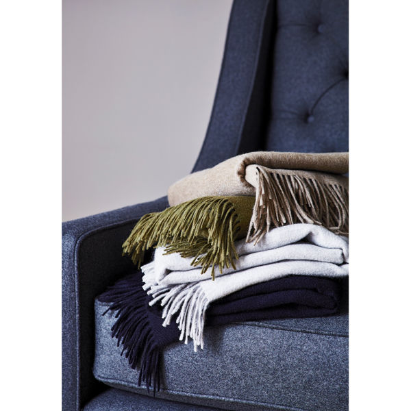 Alison at Home Heritage Cashmere Throw Moss Homeware