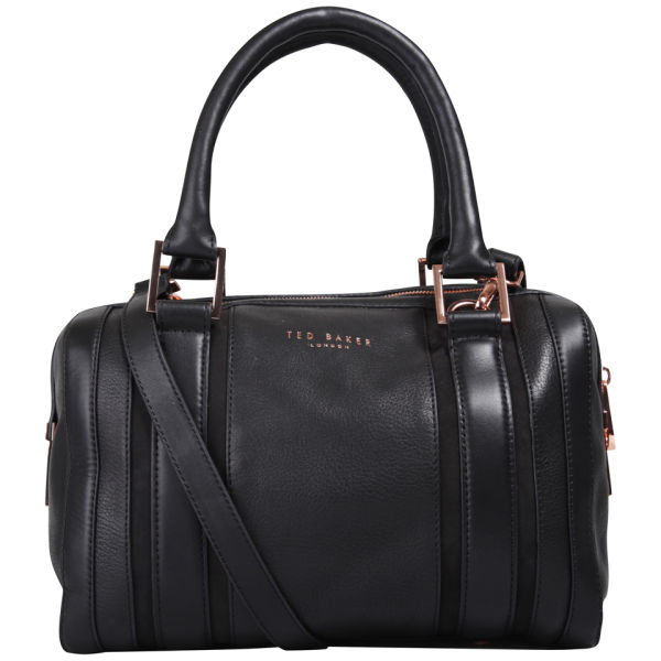 Ted Baker Kamilio Leather T Keeper Mini Bowler Bag Black