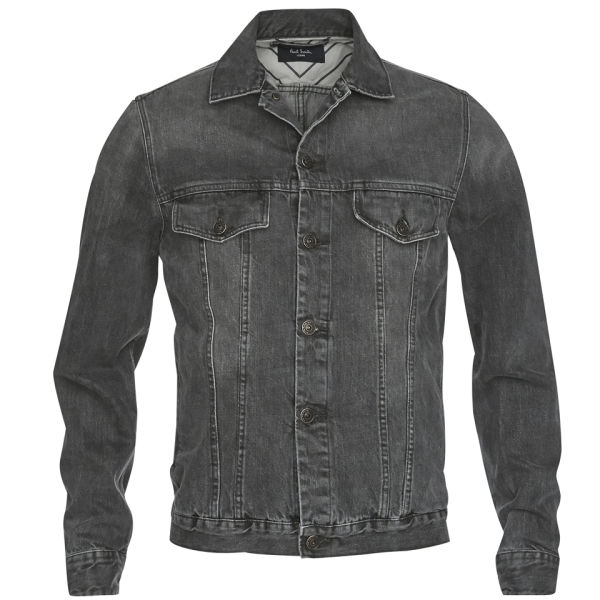 Paul Smith Jeans Men's Western Mid Wash Denim Jacket - Grey - Free UK ...