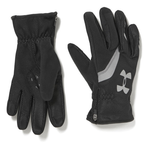 Under Armour Men's Extreme Cold Gear Gloves Black/Reflective Sports & Leisure