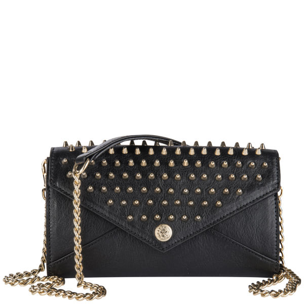 Rebecca Minkoff Leather Wallet on a Chain with Studs - Black - Free UK ...