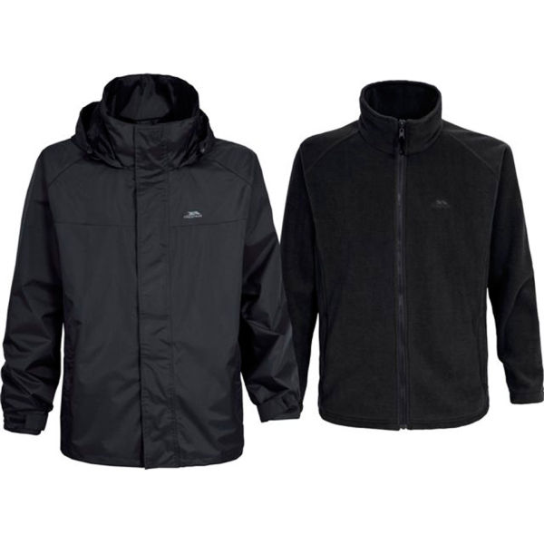 Trespass Men's 3 in 1 Brand Jacket Black Sports & Leisure