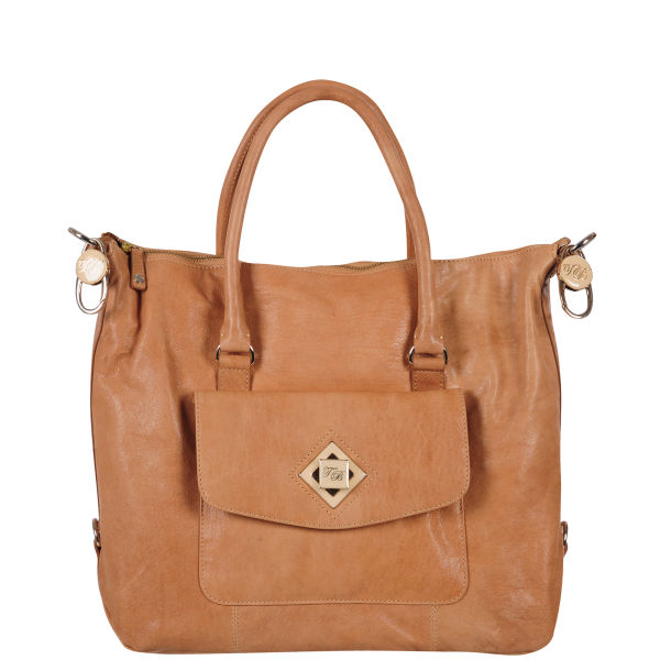 Ted Baker Leather Lock Tote Bag - Tan