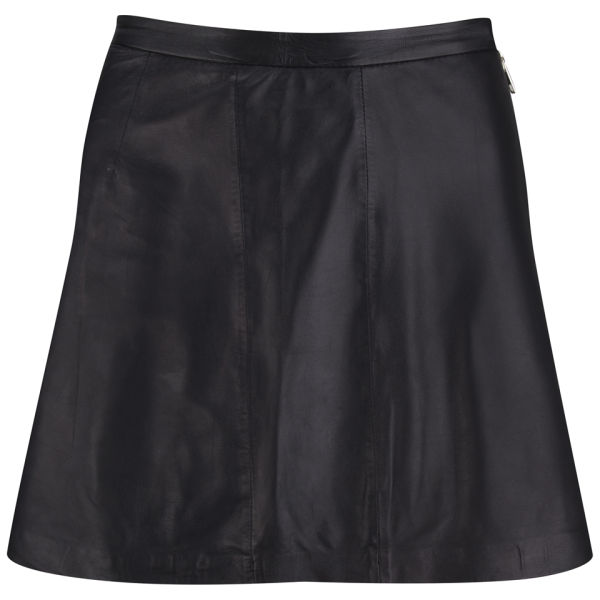 Muubaa Women's Kalu Leather Skirt - Black - Free UK Delivery over £50