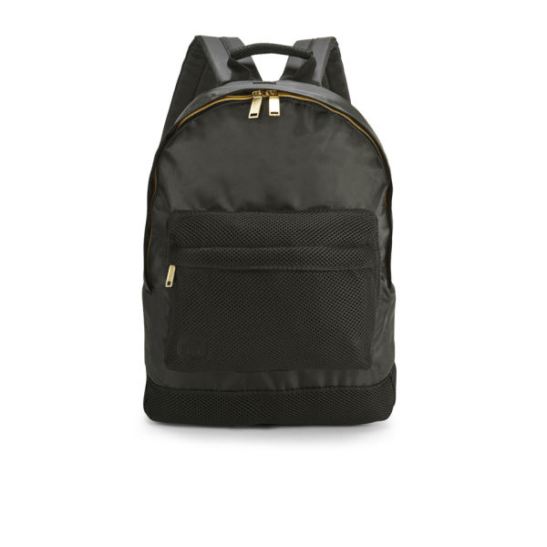 Mi-Pac Gold Satin Mesh Backpack - Black Clothing | TheHut.com