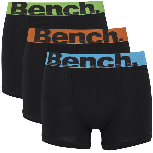 Bench Men's 3-Pack Large Logo Band Boxers - Black/Multi Clothing | Zavvi