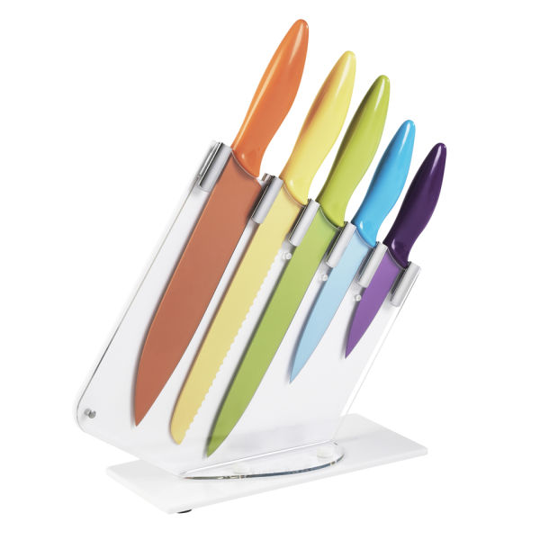 Cook In Colour 5pc Vibrant Knife Block Set Homeware Thehut Com Cook In Colour 5pc Vibrant Knife Block Set