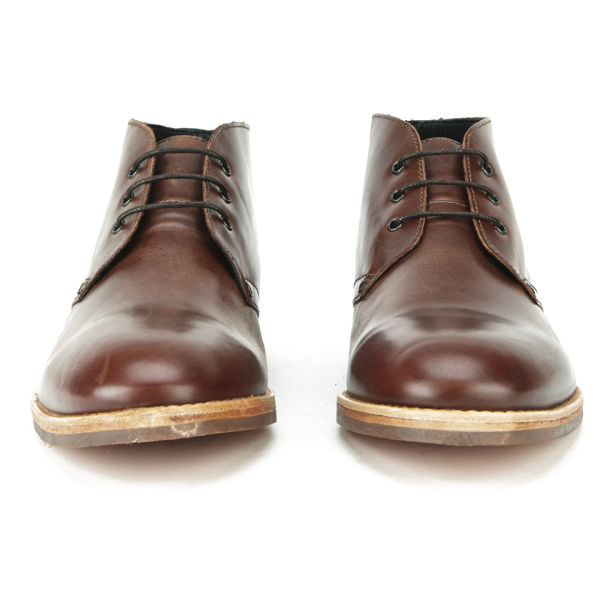 Hudson London Men's Houghton 2 Leather Desert Chukka Boots Tan Free