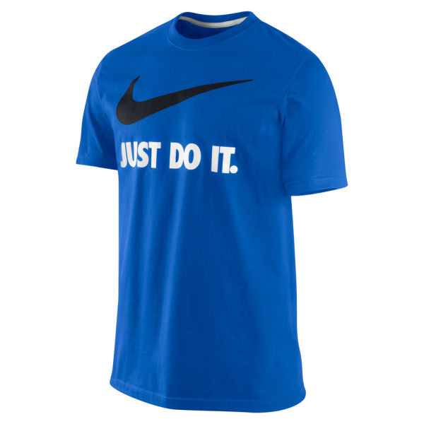 Nike Men's Just Do It T-Shirt - Game Royal Blue Clothing | TheHut.com