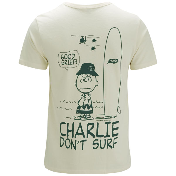 TSPTR Men's Charlie Don't Surf TShirt Antique White Free UK