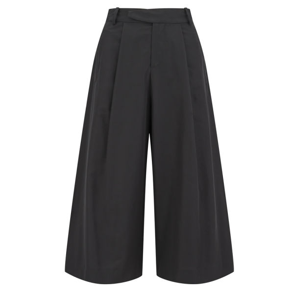 Folk Women's Pleat Culotte Trousers - Black Womens Clothing - Free UK ...