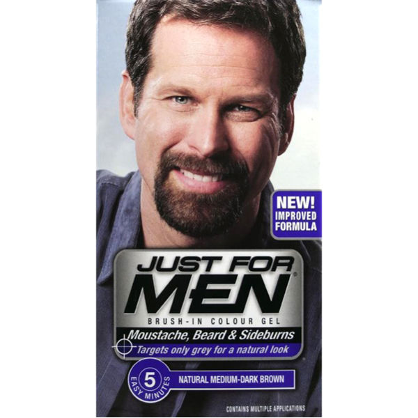 Just for Men Beard and Moustache Colour Gel Medium/Dark Brown Health ... Just for Men Beard and Moustache Colour Gel Medium/Dark Brown Health ...