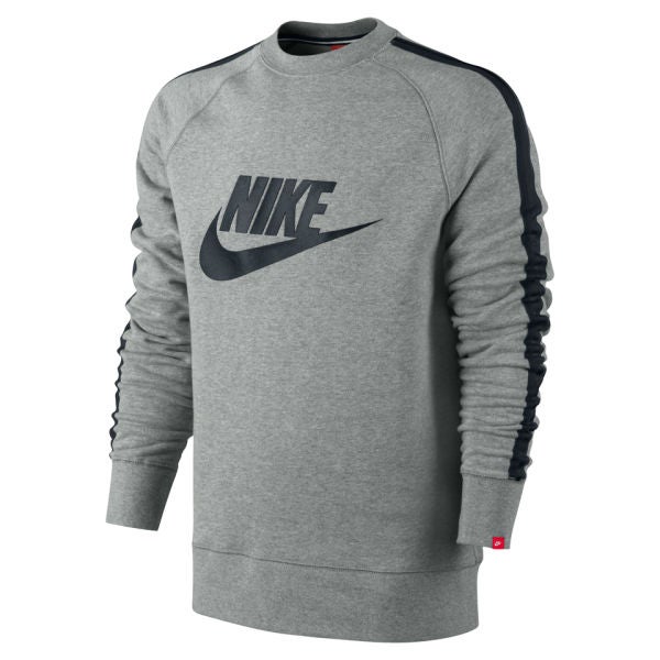 Download Nike Men's AW 77 Tape Logo Crew Neck Sweater - Grey Mens ...