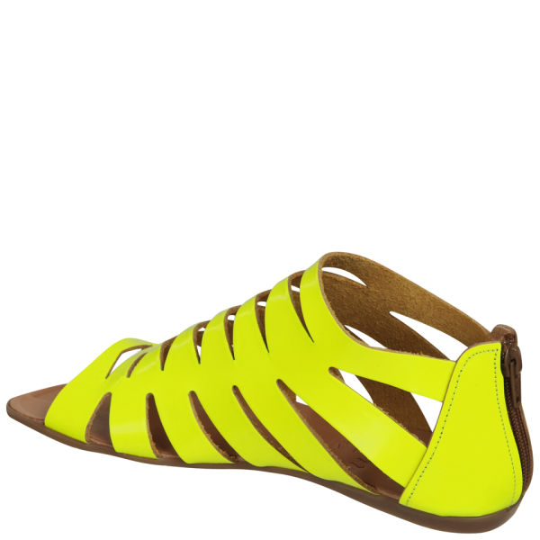 neon gladiator heels