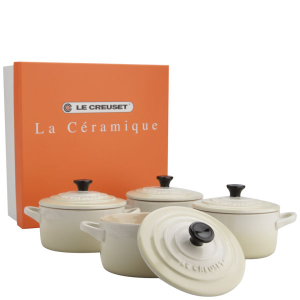 Le Creuset Set of 4 Almond Mini Casserole Dishes Homeware