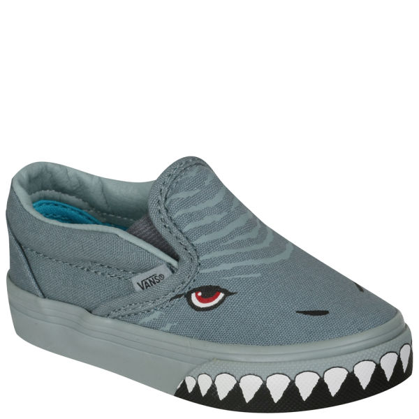 Vans Toddlers' Slip On Shark Trainers - Grey | FREE UK Delivery | Allsole