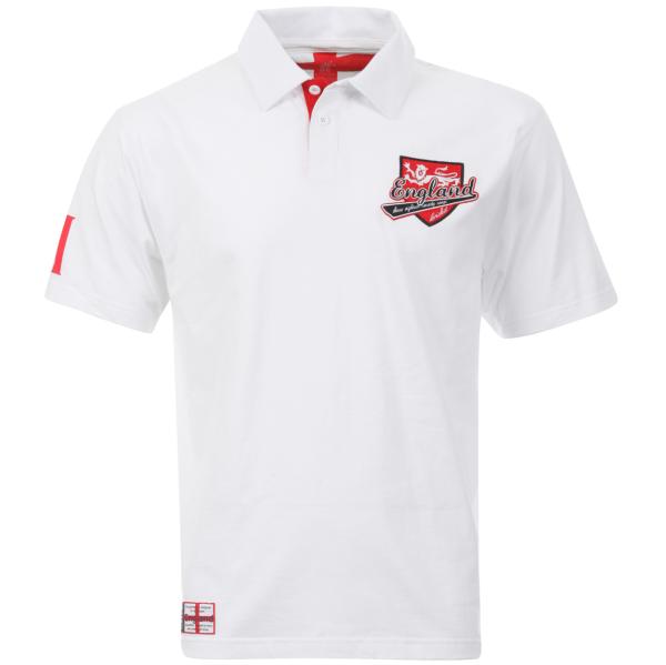 England Cricket Mens Supporter Polo White Sports & Leisure
