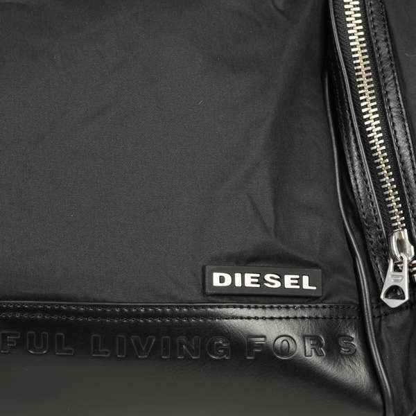 Diesel On The Road Twice Cheerio Leather Holdall - Black