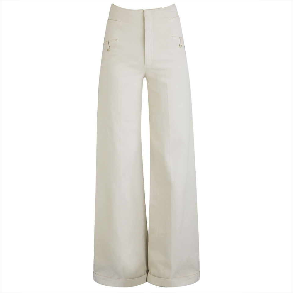 Twenty8Twelve Women's Trousers Cream Free UK Delivery Available