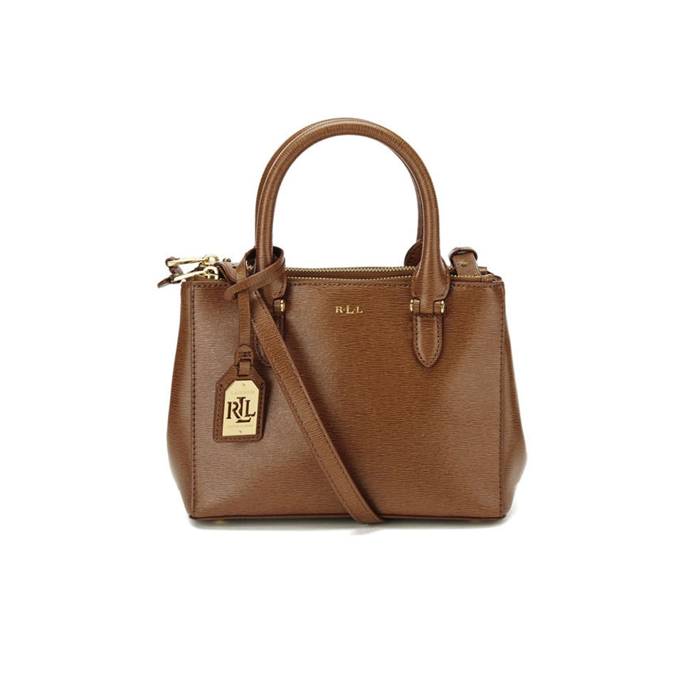 Lauren Ralph Lauren Women's Newbury Mini Double Zip Satchel Tan