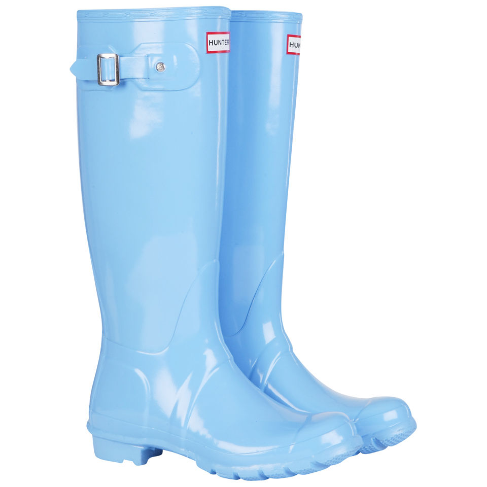 Hunter Women's Original Tall Gloss Wellington Boots Cornflower Blue
