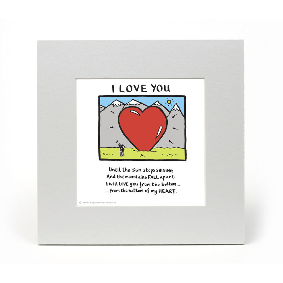 Edward Monkton I Love You Limited Edition Fine Art Print Homeware Edward Monkton I Love You Limited Edition Fine Art Print Homeware Zavvi