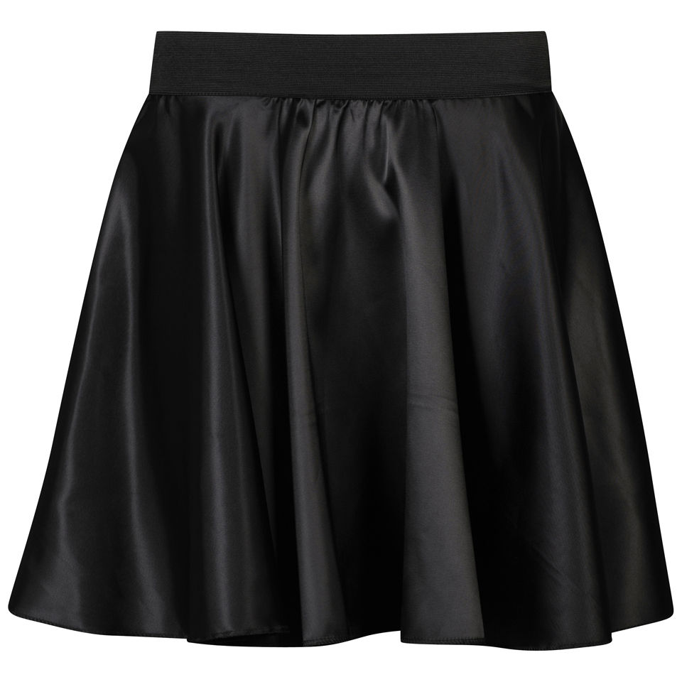 Influence Women's Satin Skater Skirt - Black Womens Clothing | TheHut.com