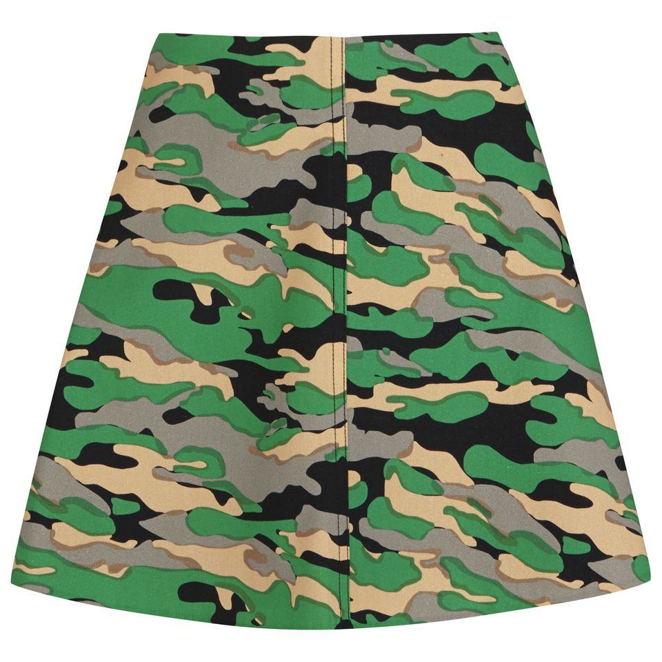 Carven Women's Camo Skirt Green Free UK Delivery Available