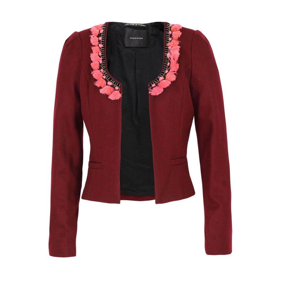 Maison Scotch Women's 30815 Party Jacket - Plum - Free UK Delivery over £50
