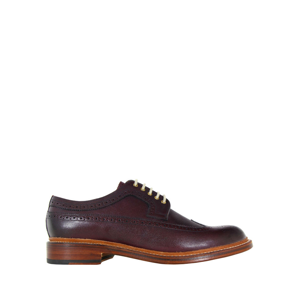 Grenson Men's Sid Grain Shoes - Burgundy - Free UK Delivery over £50