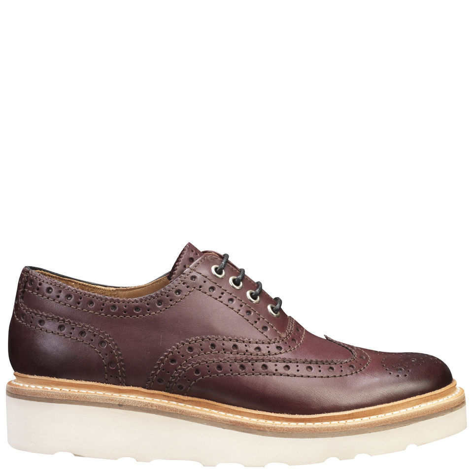 Grenson Women's Emily V Brogues - Oxblood - Free UK Delivery Available