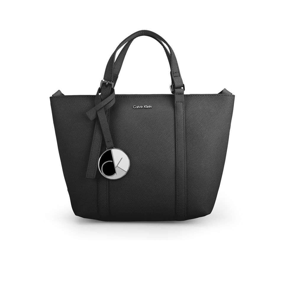 Calvin Klein Sofie Mini Leather Tote Bag Black