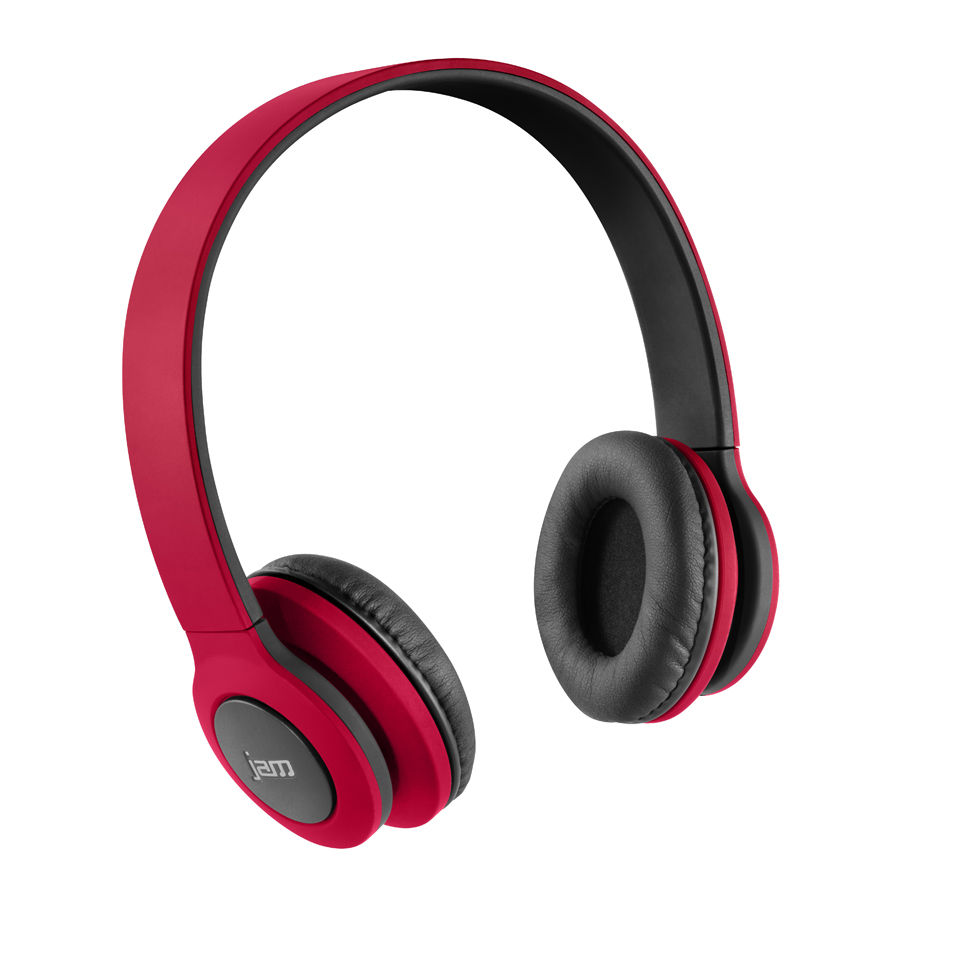 HMDX Jam Transit Bluetooth Headphones Red Electronics