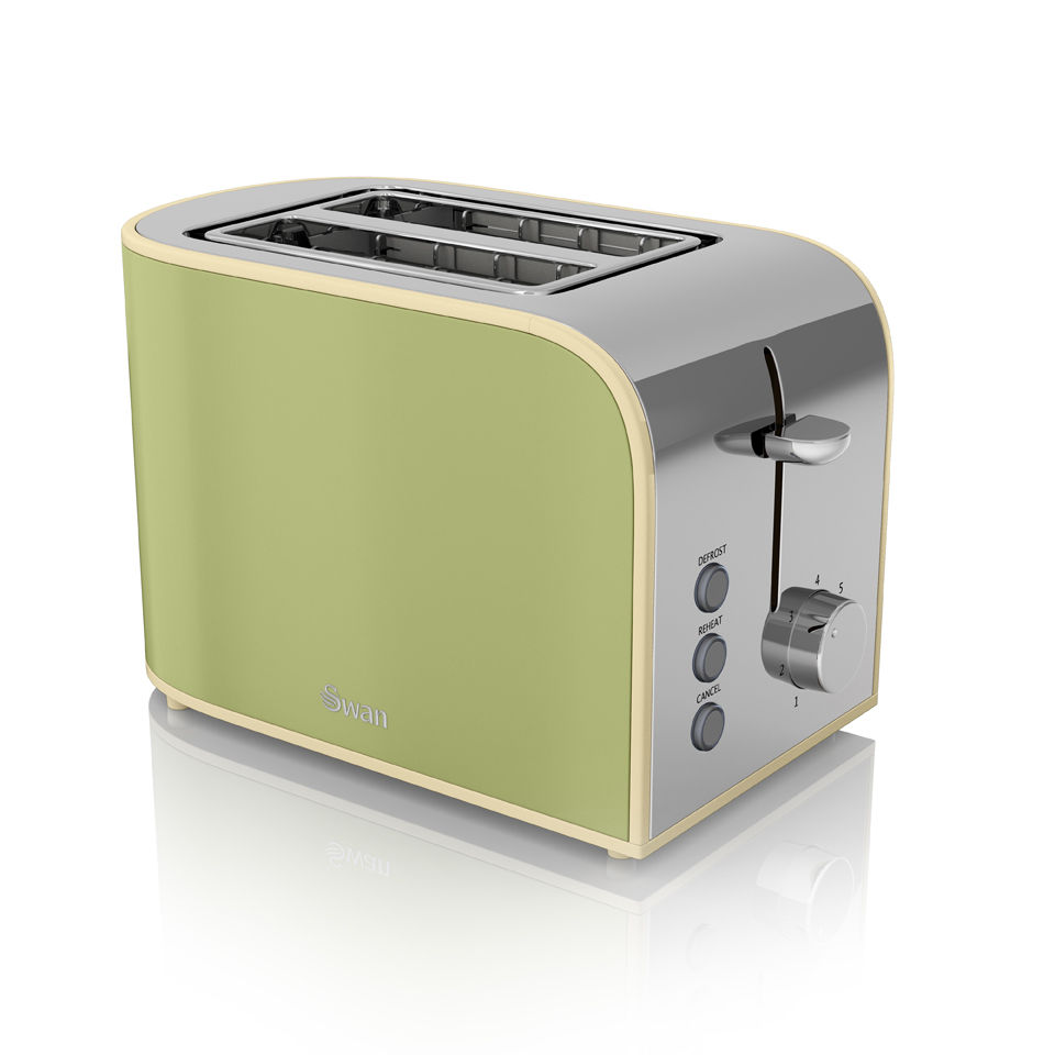 Swan ST17020GN 2 Slice Toaster Green Homeware