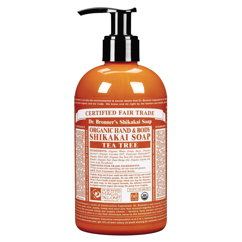 Dr. Bronner Organic Shikakai Tea Tree Hand Soap (355ml ...