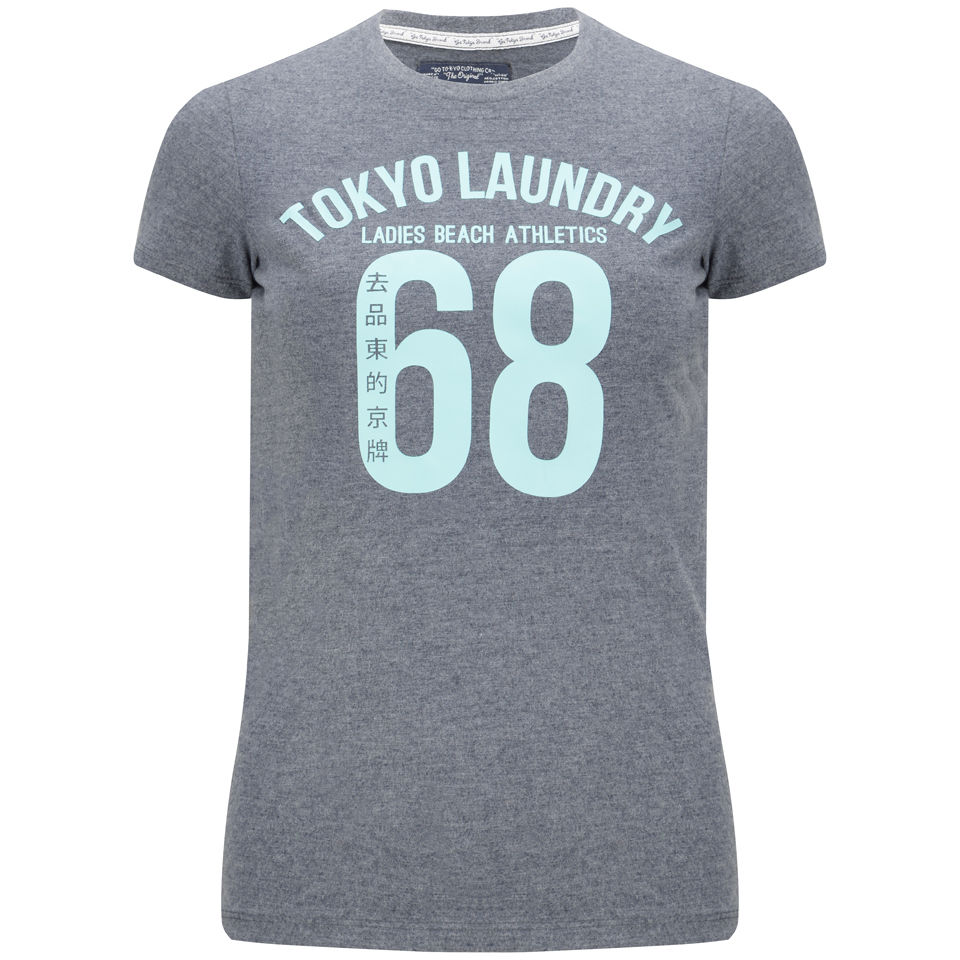 Tokyo Laundry Womens Megan T Shirt   Eclipse Blue Marl      Womens Clothing