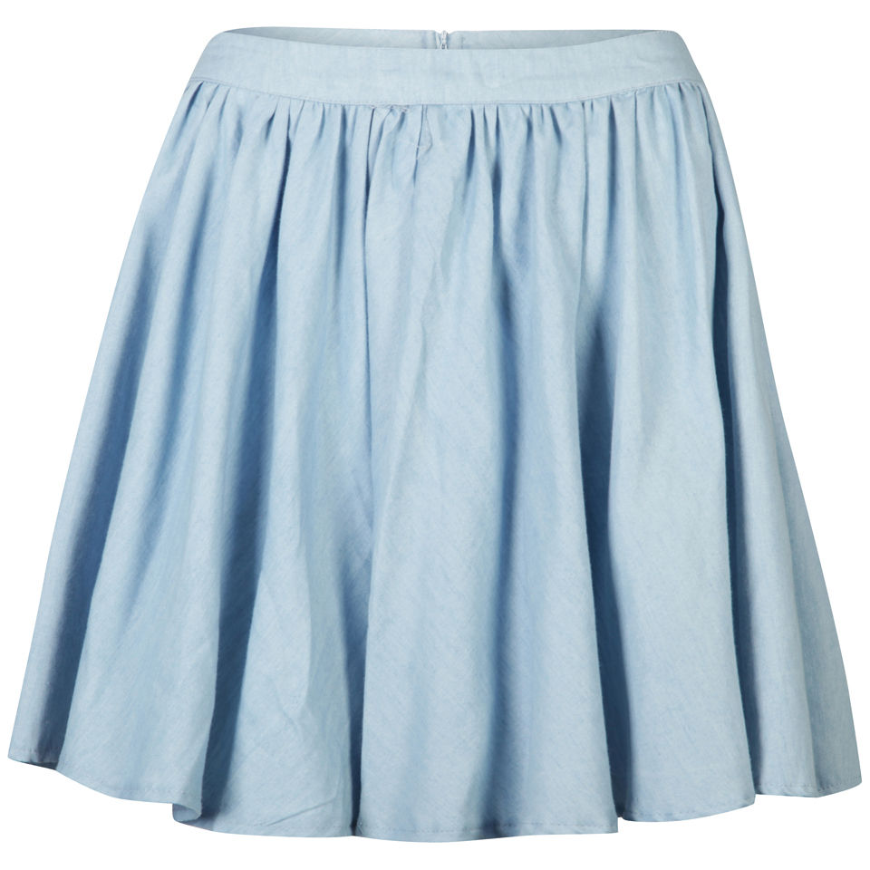 AX Paris Women's Denim Skater Skirt - Denim Blue Womens Clothing ...