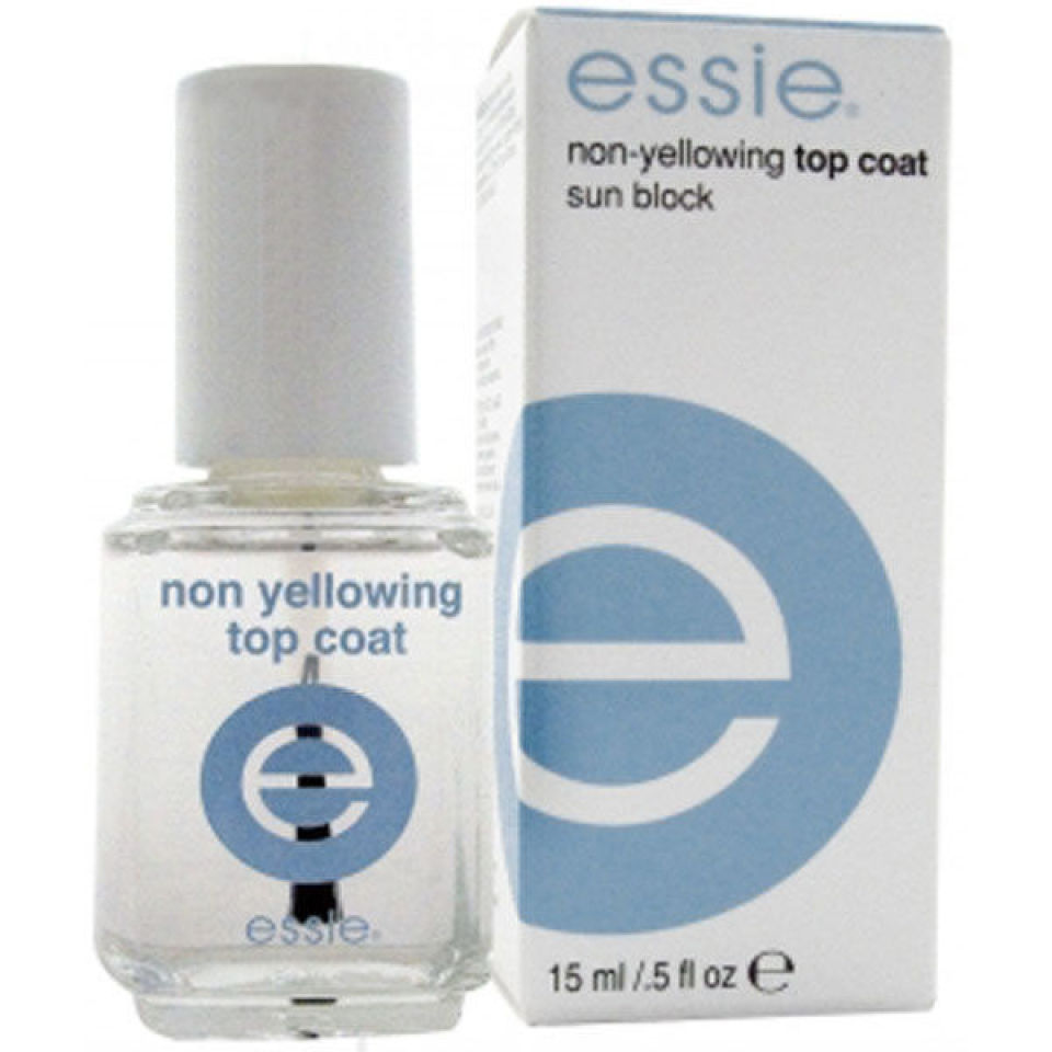 Essie NonYellowing Top Coat Sun Block (15ml) Free Shipping