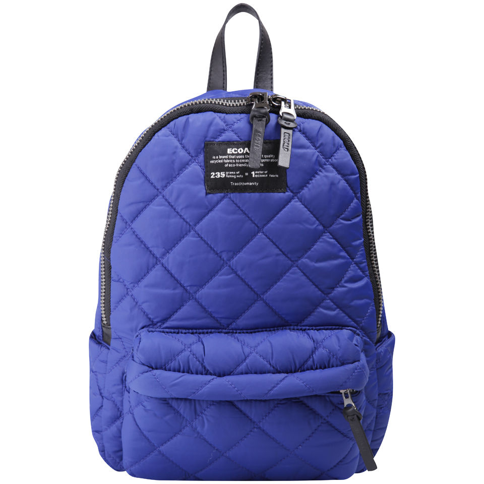 Ecoalf Mini Oslo Quilted Backpack Blue Klein Womens Accessories
