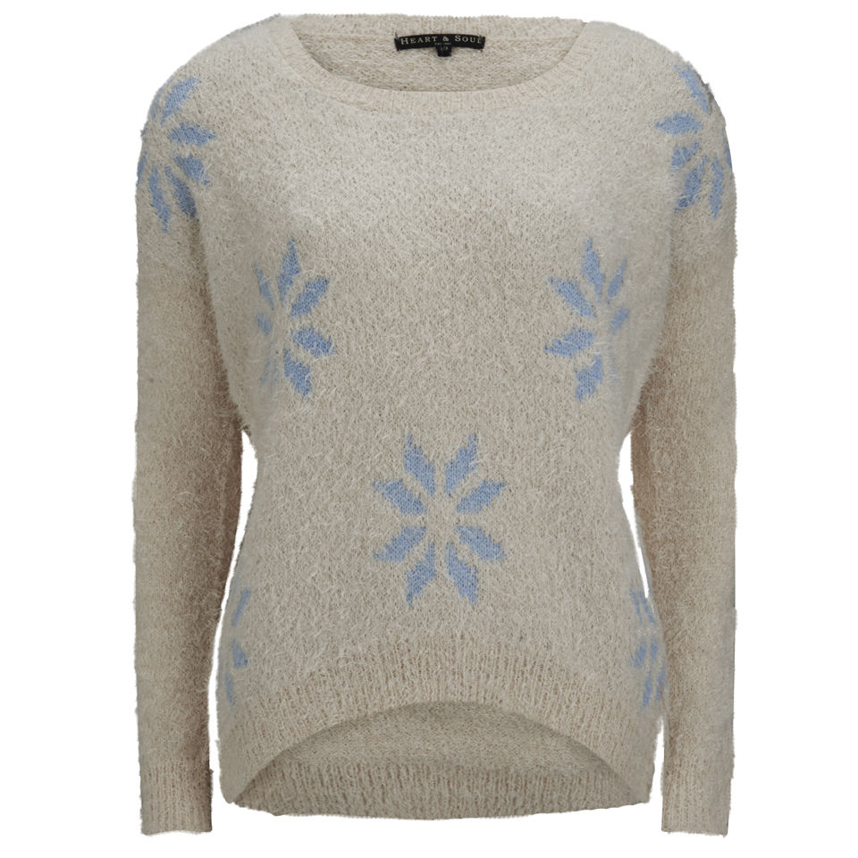 Love Knitwear Women's Large Snowflake Christmas Jumper - White - IWOOT UK