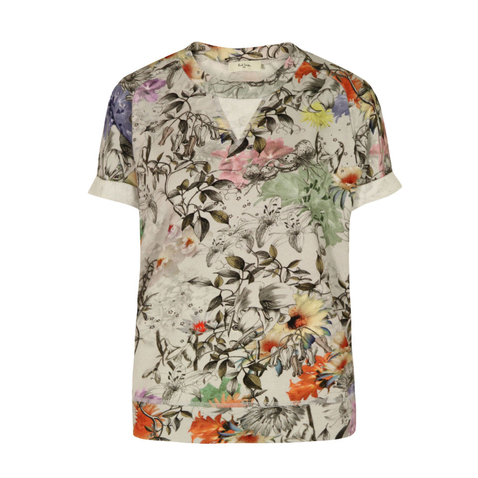 Paul by Paul Smith Women's F885 Collage Floral Sweat - Multi - Free UK ...