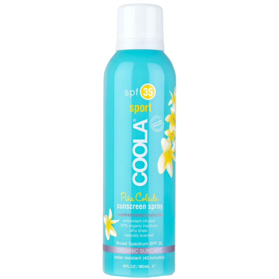 Coola Sport Continuous Spray SPF 35 Pina Colada (6oz) | HQ Hair