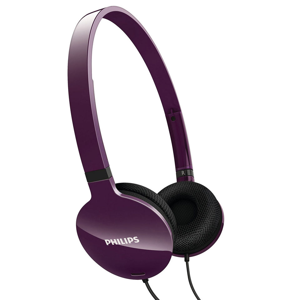 Philips SHL1700PP/10 Lightweight Foldable Headphones Purple