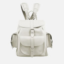 Grafea Bianca Medium Leather Rucksack - White