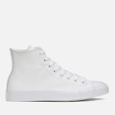 Converse Chuck Taylor All Star Leather Hi-Top Trainers - White Monochrome
