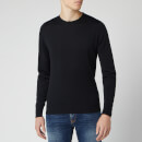 John Smedley Men's Lundy 30 Gauge Extra Fine Merino Crew Neck Jumper - Black