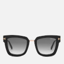 Tom Ford Women's Lara Square Frame Sunglasses - Black/Gradient Smoke
