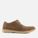 Clarks Men's Vargo Plain Leather Derby Shoes - Dark Tan